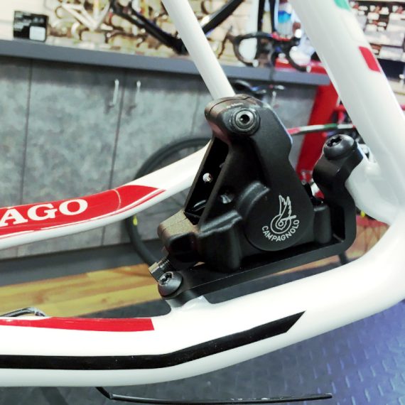 campy caliper on post mount frame